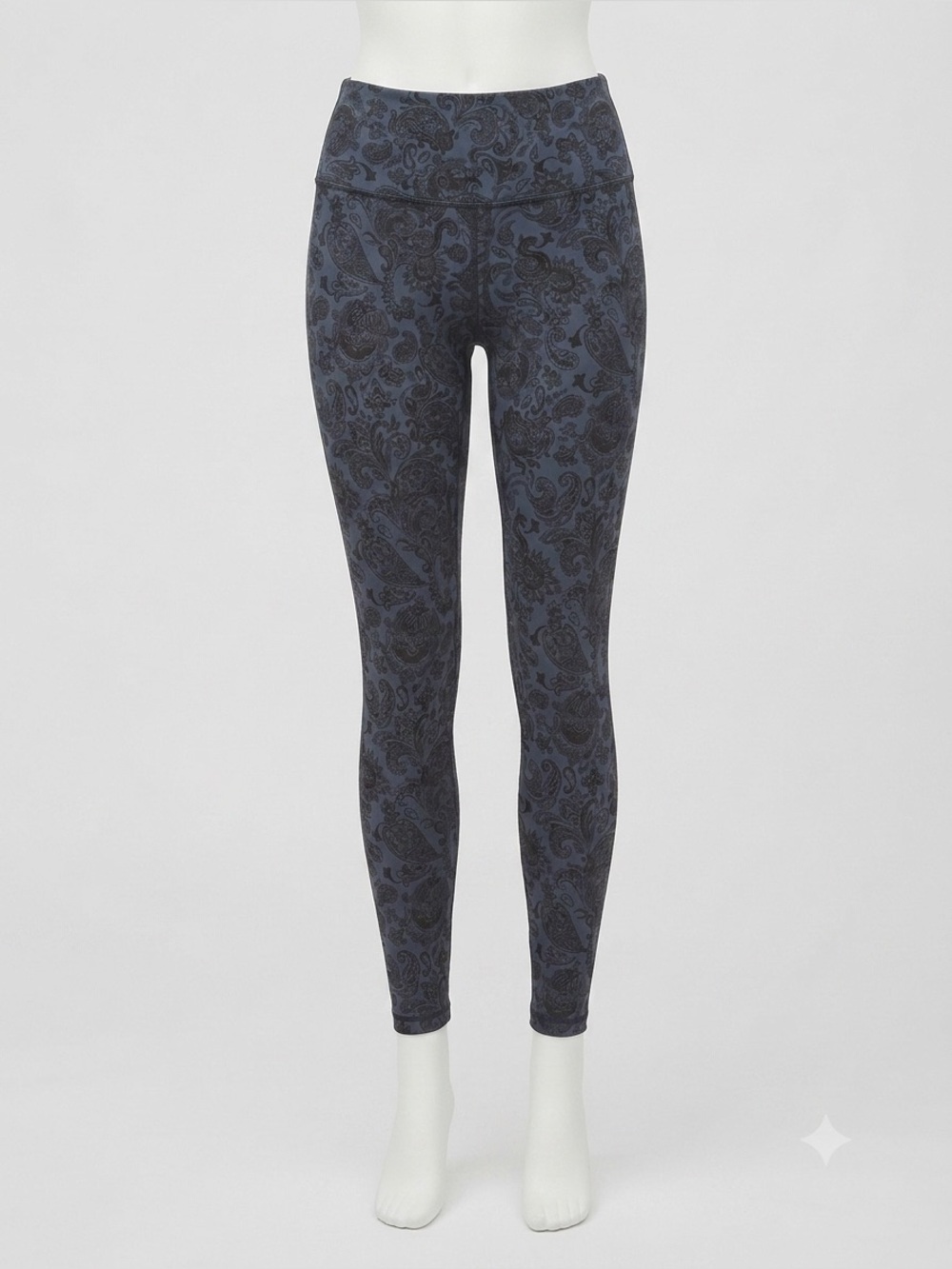 Lululemon Leggings Size 8 Blue Black Paisley High Rise Align Wunder Under